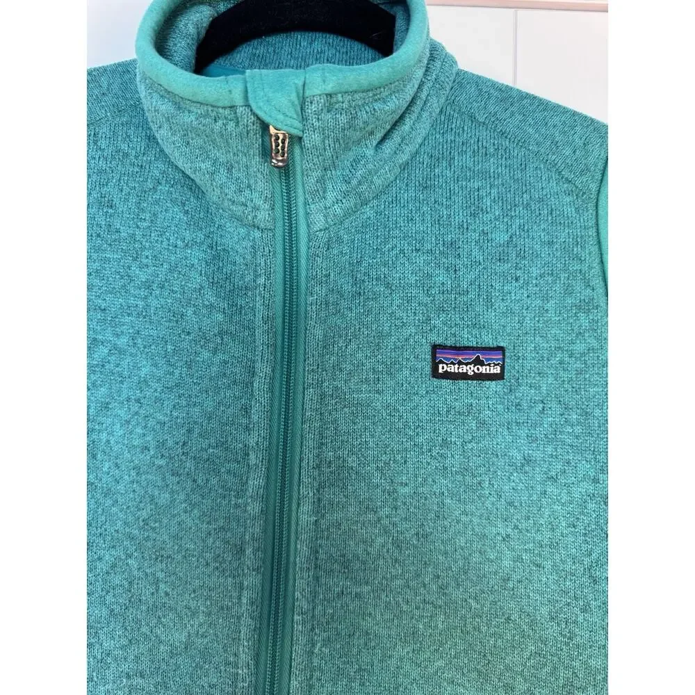 Patagonia Better Sweater Vest Size S Women’s Teal Full Zip Fleece Outdoor - Picture 2 of 6